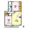 グランモア倉 Ａ 2LDKの間取り