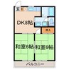 パインヒル Ⅱ 2DKの間取り