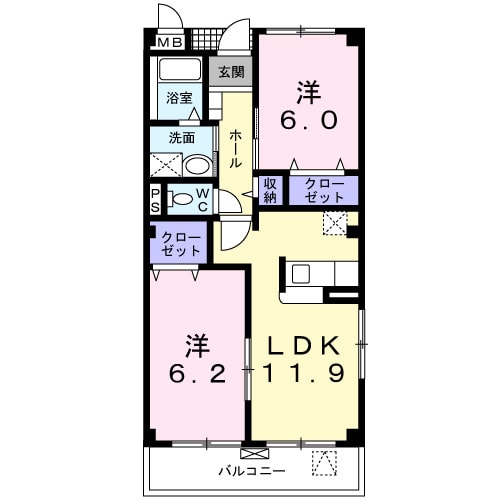 間取り図 エレガンシア　ルーナ