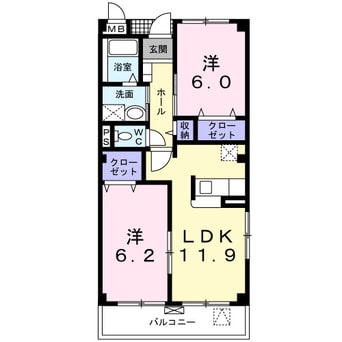 間取図 エレガンシア　ルーナ