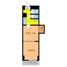 レジデンスカープ小山 2Kの間取り