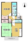 グランオーシャンⅡ 2DKの間取り