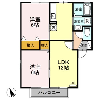 間取図 ハイツボナール Ⅱ