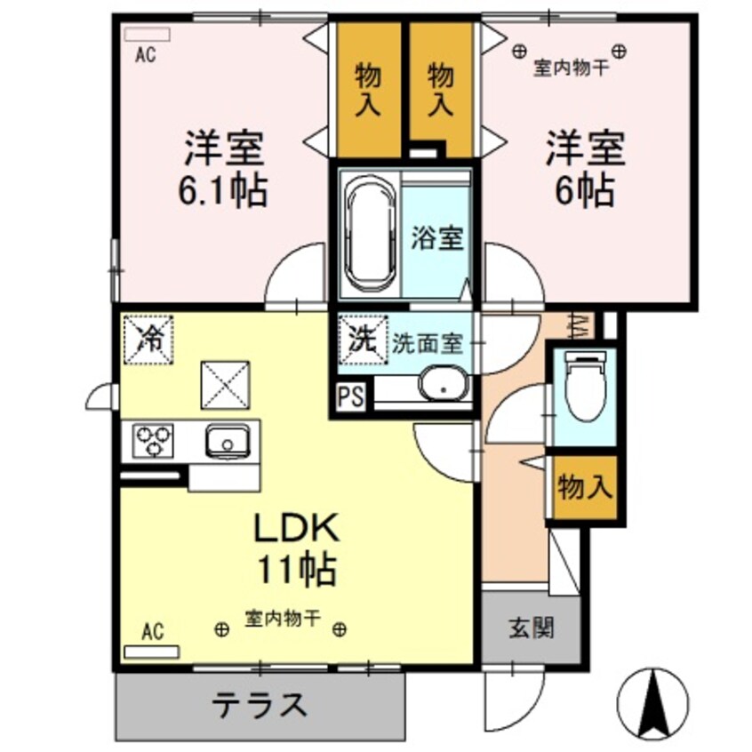 間取図 ラ・ペーシュ