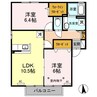 グランメール 2LDKの間取り
