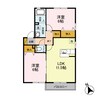 Ｋ・フルール Ｃ 2LDKの間取り
