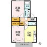 ウィルモア Ｂ 2DKの間取り