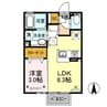 ウエリントン 1LDKの間取り