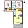 ロータスシャトー 2LDKの間取り