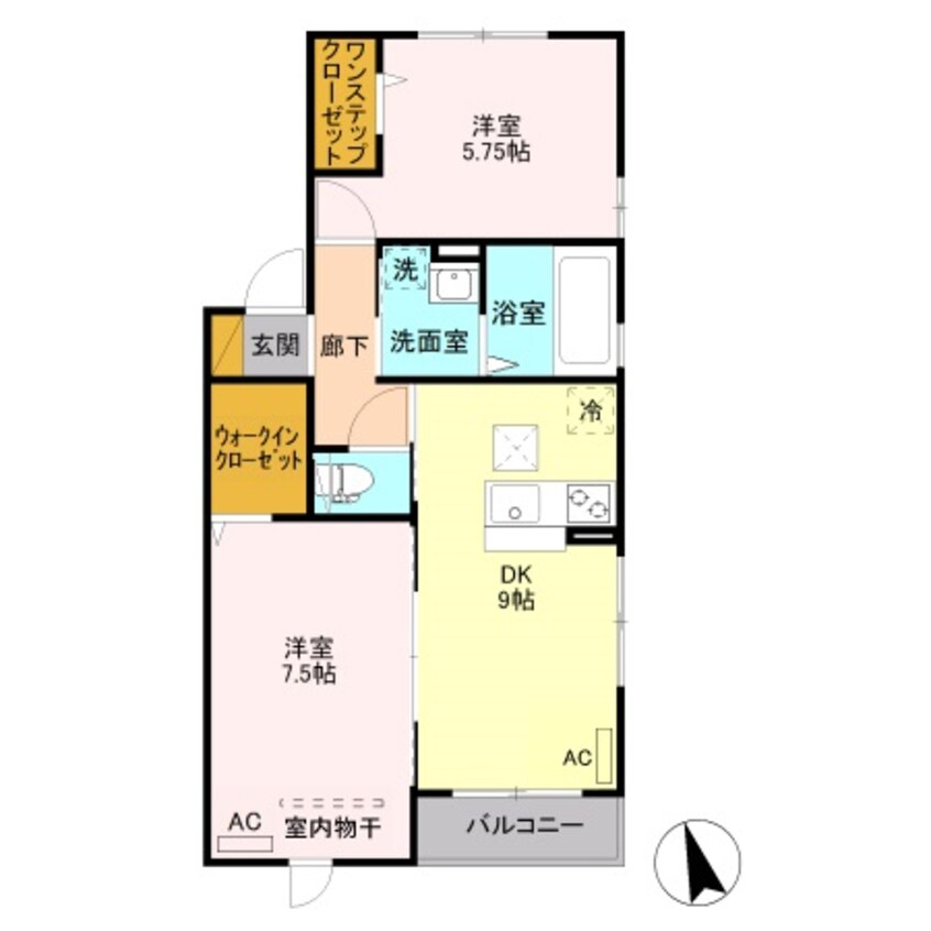 間取図 コートヤード ＫＯＢＵＳ Ⅱ