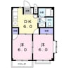 ＹＮハイツＡ 2DKの間取り
