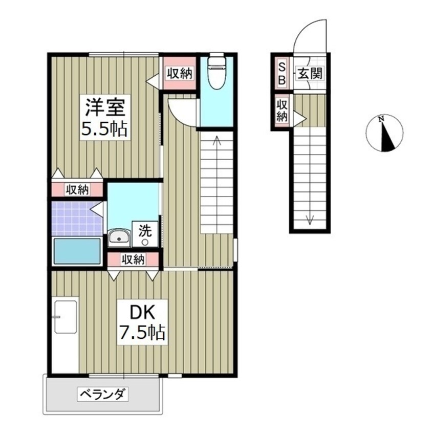 間取図 スクエア駅南B棟