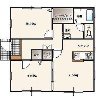 間取図 プランドール高島C棟