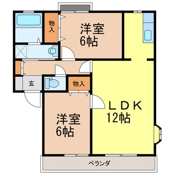 間取図 サンビレッジ小山B