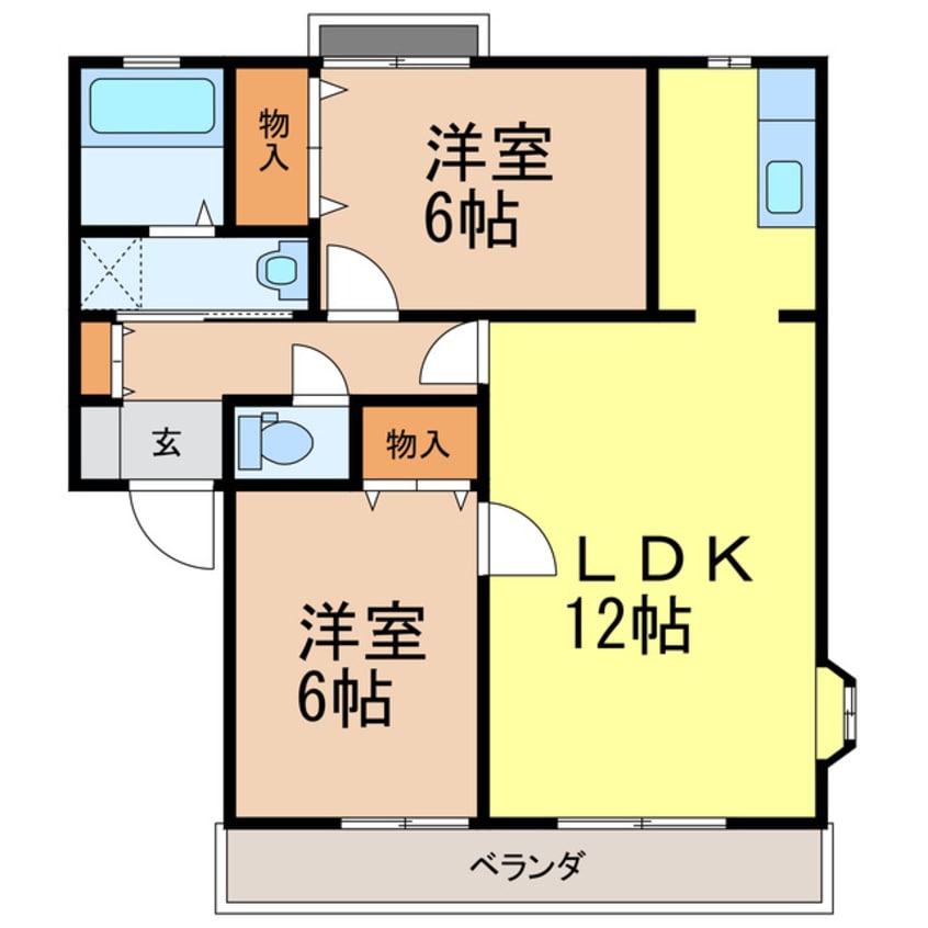 間取図 サンビレッジ小山B