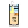 イオボヌール小山 1Kの間取り