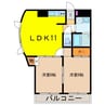 メモリープラザ小山 2LDKの間取り