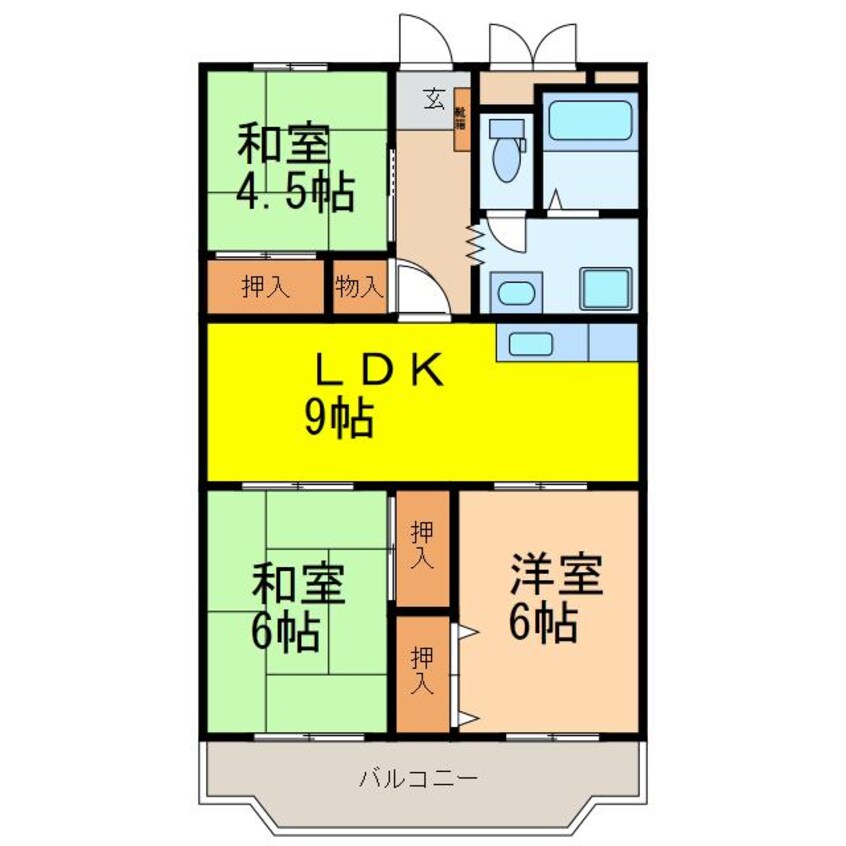 間取図 グランドハイツ野中