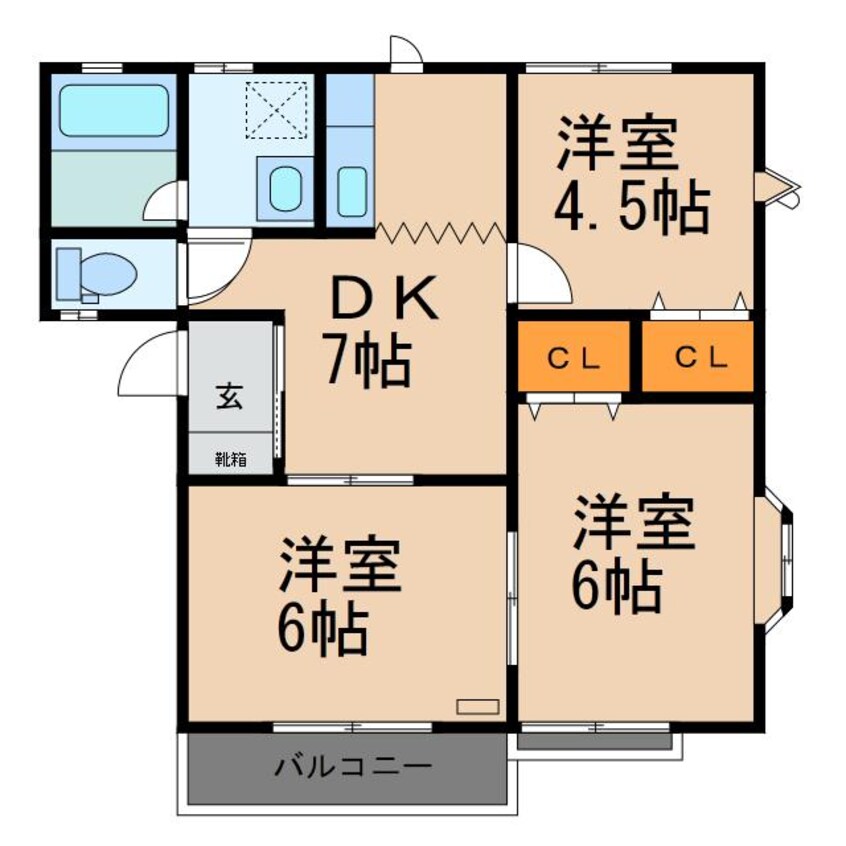 間取図 コーポミストラルⅡ