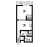 コートサンピア 1DKの間取り