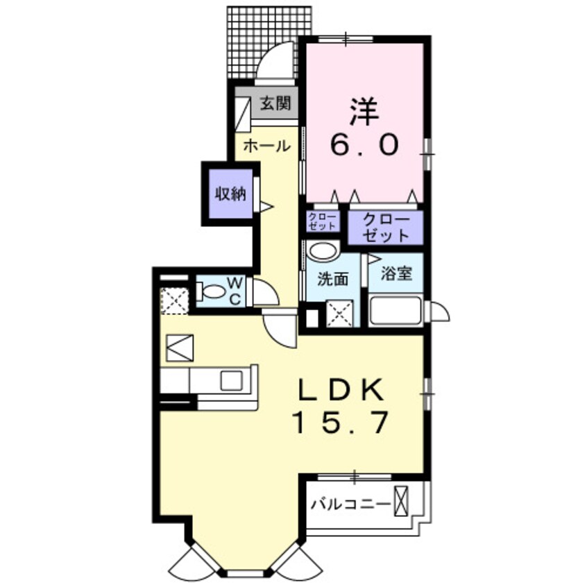 間取図 シャン・ド・フルール壱番館