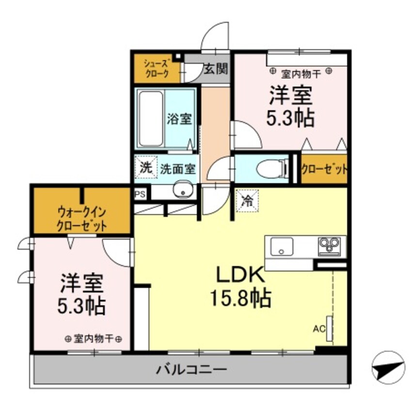 間取図 サン・メゾン小山中央