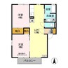 コーポ・サファイヤ Ⅰ 2LDKの間取り