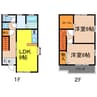 コーポミストラルⅤ 2LDKの間取り