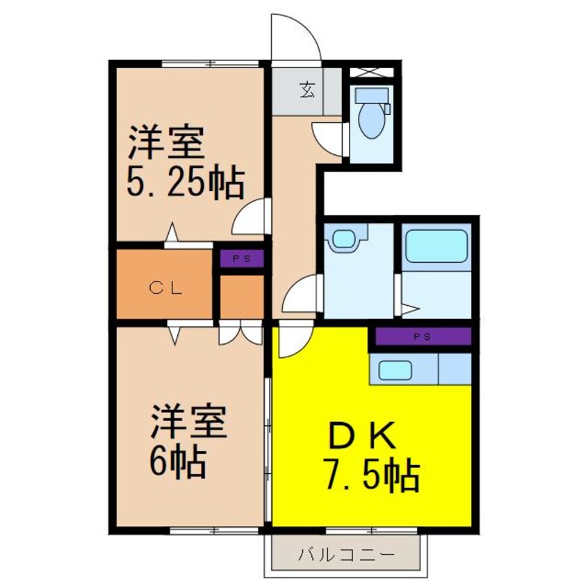 間取図 N・フラットF棟
