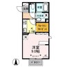 ウエリントン 1Kの間取り