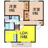 コーポイーストサイドA 2LDKの間取り