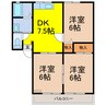 コート倉A 3DKの間取り