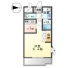 グリーングラス 1Kの間取り