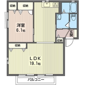 間取図 コーポリリーフ　D