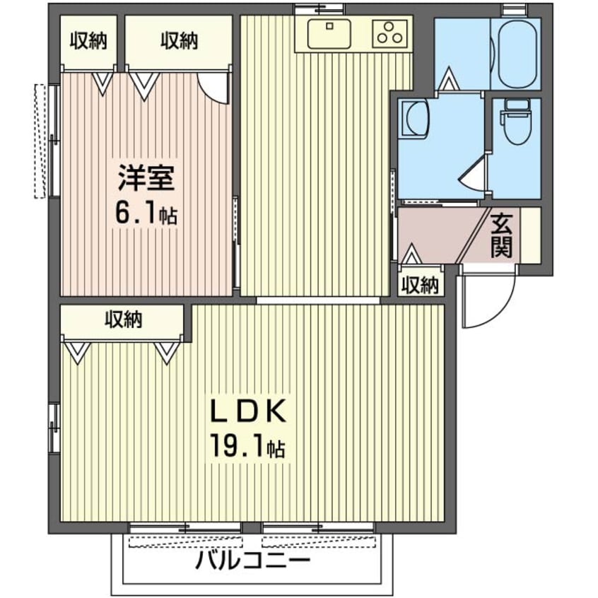 間取図 コーポリリーフ　D