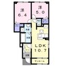 ハレレア 2LDKの間取り