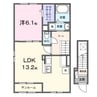 シャトーハイツＪ 1LDKの間取り