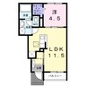 シャトーハイツＪ 1LDKの間取り