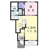シャトーハイツＪ 1LDKの間取り