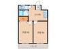 Ｍ7マンション 2DKの間取り