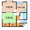 ホワイトハイツ 2Kの間取り