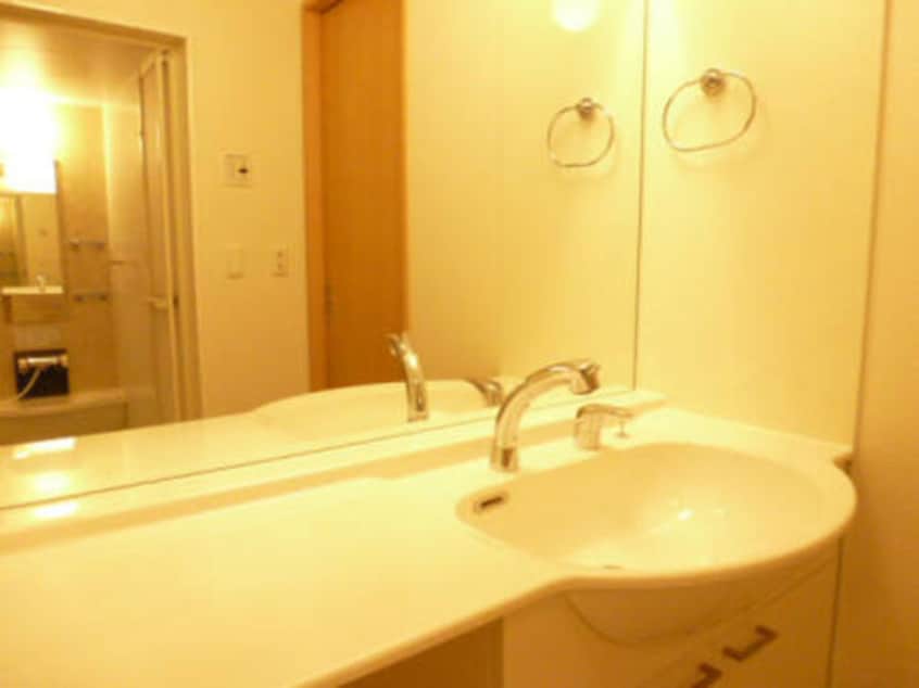 大きな鏡付の洗髪洗面台 ヴェルドミール