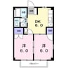 サンハイツＡ 2DKの間取り