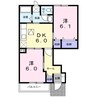 トランキール　壱番館 2DKの間取り