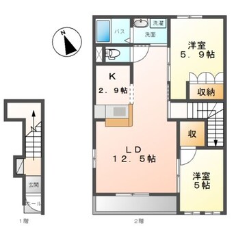 間取図 ヴィーブル　ハイツＢ