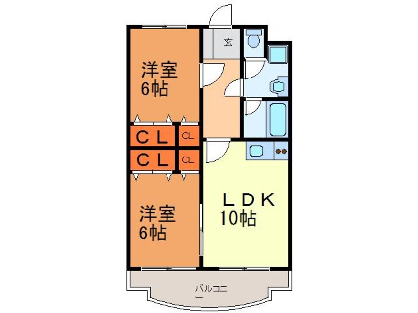 間取図 ヴェルディ羽川A