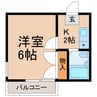 モンパレス小金井1号棟 1Kの間取り