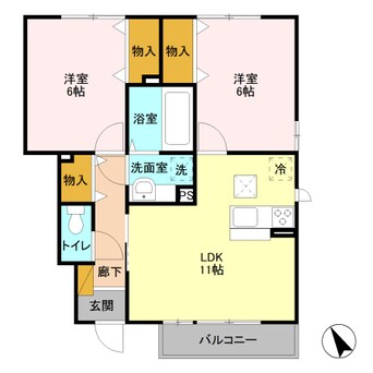 間取図 エール リヴェール Ａ