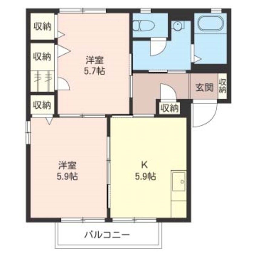 間取図 シャーメゾンしらさぎA
