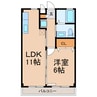 Ｋｓコート 1LDKの間取り